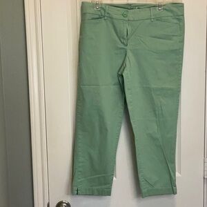 Loft Original Crop Pant - Light sage green poplin pant. Size 8. Women’s